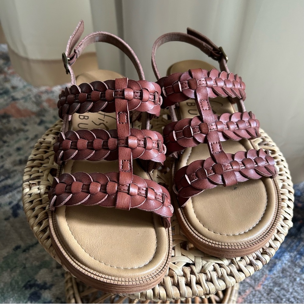 Blowfish Brown Braided Sandals